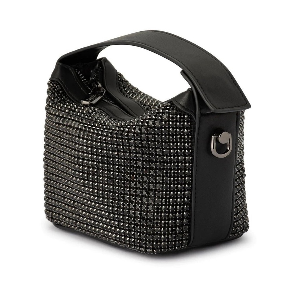 NWOT Olga Berg Alexandra Crystal Bag | Black
